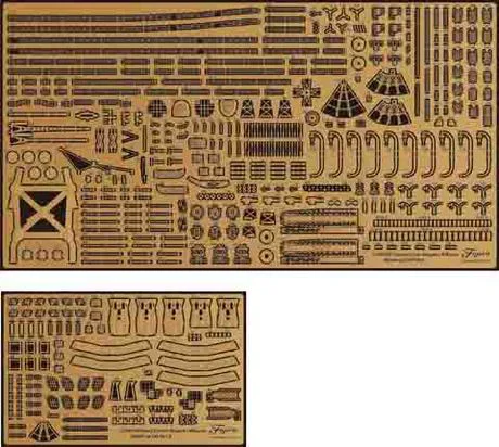 Fujimi [TOKU-69 EX-101] 1/700 Genuine Photo-Etched Parts for IJN Heavy Cruiser Mogami Type (Mogami/Mikuma) - Kit Accessories