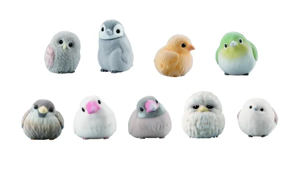 BANDAI Flocked Tenori Friends - Birds (Box/12), Bandai Shokugan Tenori Friends (Reprint) - Tenori Friends