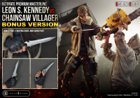 Ultimate Premium Masterline Resident Evil 4 Leon S. Kennedy versus Chainsaw Villager Bonus Version 1