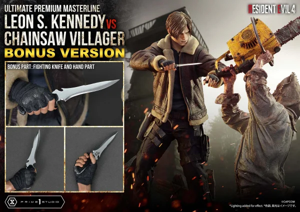 Prime 1 Studio Ultimate Premium Masterline Resident Evil 4 Leon S. Kennedy versus Chainsaw Villager Bonus Version - Video Games