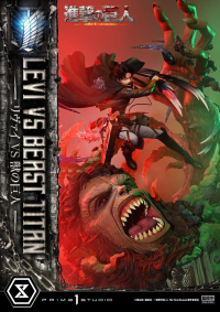 Ultimate Premium Masterline  TV animation Attack On Titan  Levi versus Beast Titan Bonus Version 74