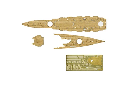 Fujimi [TOKU-53 EX-102] 1/700 Wood Deck Seal for IJN Battleship Kirishima (w/Ship Name Plate) - Kit Accessories