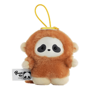 Panda Roll The Zoo In Hands Series Plush Keychain 12