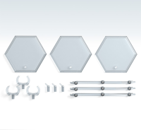 The Simple Stand x3 (for Figures & Models) Hex Type 4