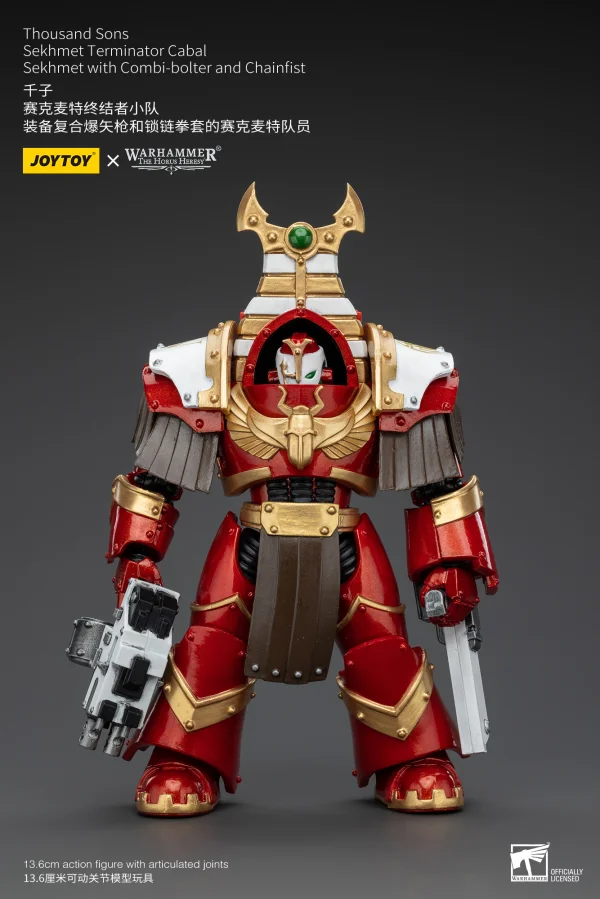 JOYTOY Thousand Sons Sekhmet Terminator Cabal Sekhmet With Combi-Bolter And Chainfist - Warhammer 40K