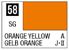 GSI Creos Mr Color Spray - S58 Orange Yellow (Semi-Gloss/Aircraft) - Paints