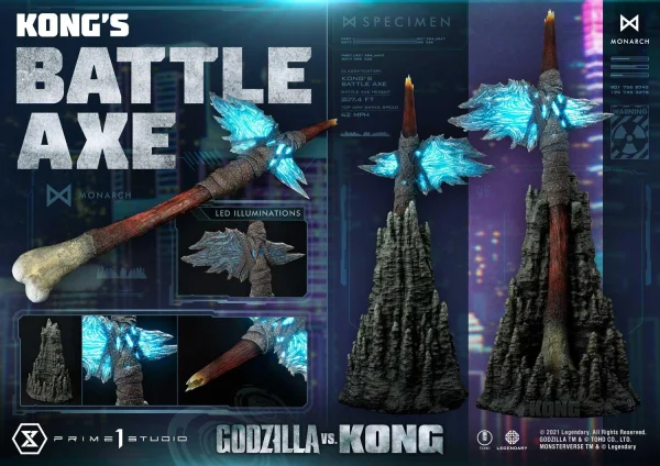 Prime 1 Studio Life Size Bust Godzilla vs Kong (Film) Kong's Battle Axe - Godzilla