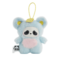 Panda Roll The Zoo In Hands Series Plush Keychain 16