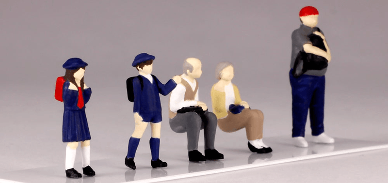 1/80 Scale super minifigure series6 That Day's Bus Stop Set