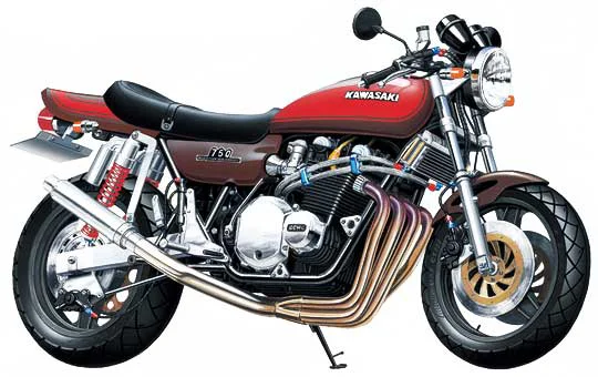 Aoshima [1/12 BIKE #006] 1/12 KAWASAKI 750RS ZII SUPER CUSTOM (KAWASAKI) - Scale Kits