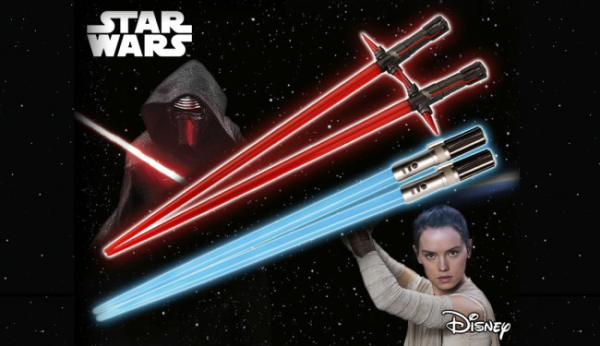 STAR WARS KYLO REN & REY BATTLE SET CHOPSTICKS