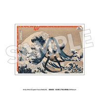 Katsushika Hokusai x Hatsune Miku A4 Clear File (2 Pieces) + Card (1 Piece) Set 2