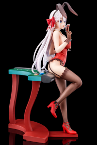 Riselia Ray Crystalia wearing crimson bunny costume with Nip Slip Gimmick System 7
