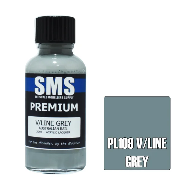 The Scale Modellers Supply (SMS) Premium V/LINE GREY (AUSTRALIAN RAIL) 30ml - Paints