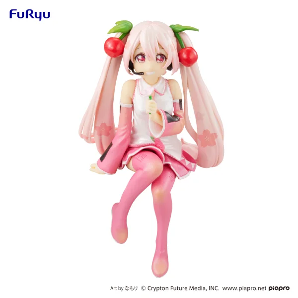 FuRyu Hatsune Miku Noodle Stopper Figure -Sakura Miku 2022 Pearl Color- - Hatsune Miku