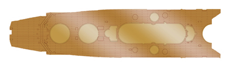 [G-up No138] 1/700 Genuine Wood Deck Seal for IJN Battle Ship Musashi (Renovated Before Equipment)