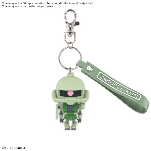 BANDAI HOBBY ZAKUPLA-KUN 3D RUBBER MASCOT KEYCHAIN - Gundam Misc