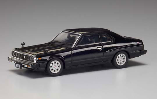 DIECAST MODEL CAR: 1/43 SKYLINE 2000GT-E?S EARLY Ver. ('78) (BLACK)