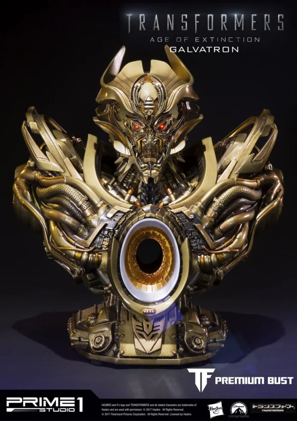 Prime 1 Studio Premium Bust Transformers: Age of Extinction (Film) Galvatron Gold Version - Transformers