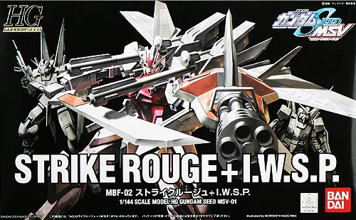 BANDAI HOBBY HG 1/144 #01 Strike Rouge + IWSP - Mobile Suit Gundam SEED