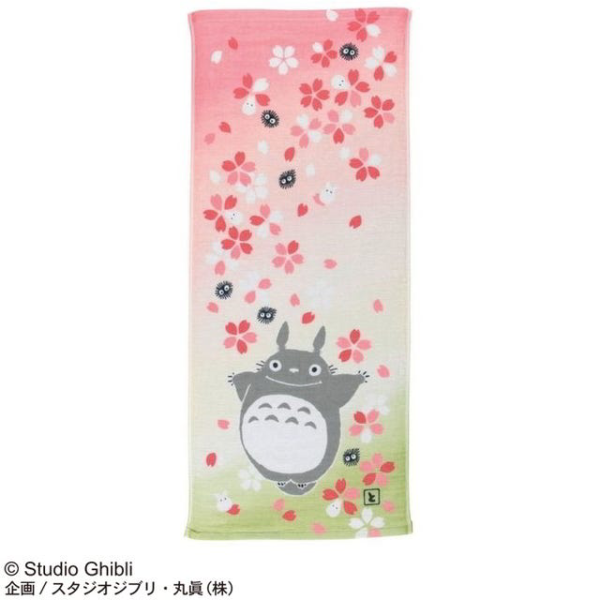 My Neighbor Totoro Flower (Pink and White) - Ghibli Imabari Gauze Series (Face Towel)