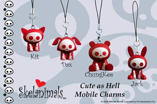 Toynami Skelanimals PVC Mobile Charms - Dax (Dog) - Skelanimals