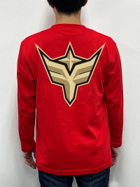 (XL) Bang Brave Face Logo Long T-Shirt Red 6