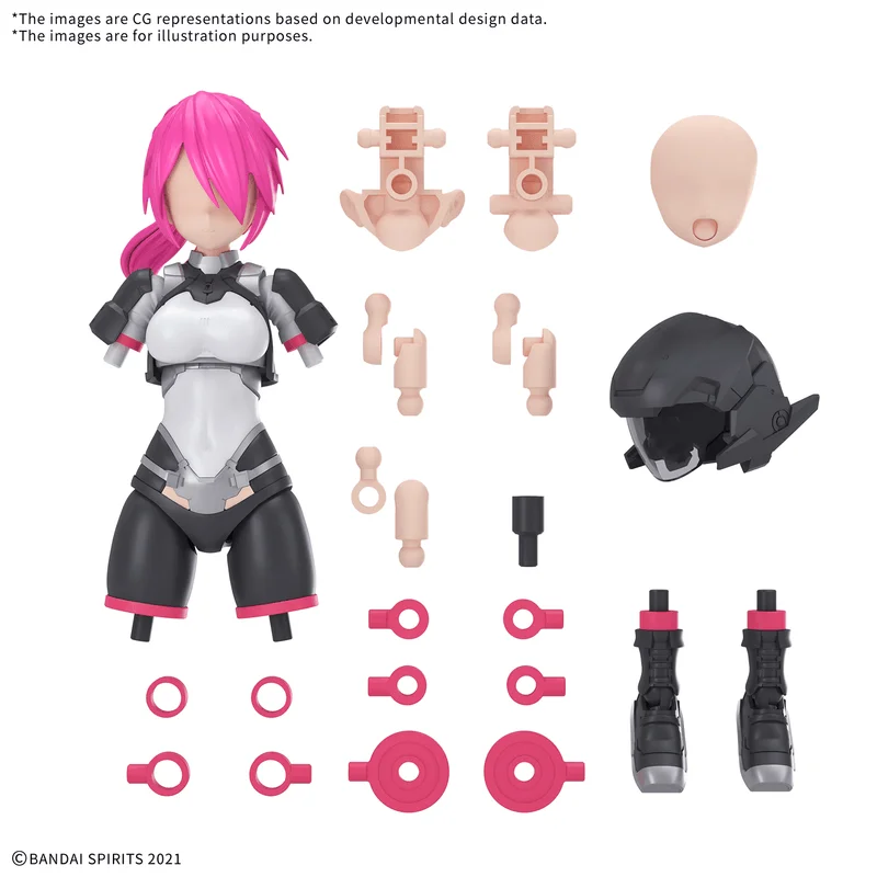 BANDAI HOBBY 30MS OPTION PARTS SET 24 (TURBO COSTUME β) [COLOR A] - 30 Minutes Sisters (30MS)