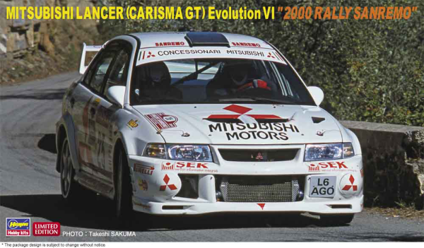 1/24  MITSUBISHI LANCER (CARISMA GT) Evolution VI "2000 RALLY SANREMO"