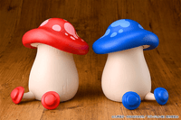 Soft Vinyl Walking Mushroom (Red) 6