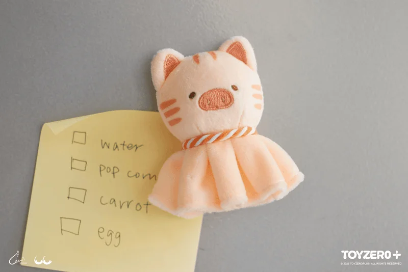 TOYZEROPLUS LuLu the Piggy Find Your Way - Kitty Teru Teru Bozu Plush Magnet - LuLu The Piggy