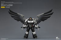 Raven Guard Corvus Corax, Primarch of the XIX Legion with artificer-crafted lightning talons, archaeotech pistols, and whip 14