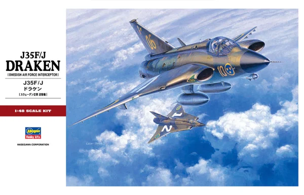 Hasegawa [PT41] 1:48 J35F/J DRAKEN - Scale Kits