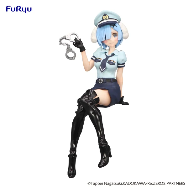 FuRyu Re:ZERO -Starting Life in Another World- Noodle Stopper Figure -Rem Police Officer Cap with Dog Ears- - Re:ZERO -Starting Life in Another World-