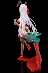 Riselia Ray Crystalia wearing crimson bunny costume with Nip Slip Gimmick System 4