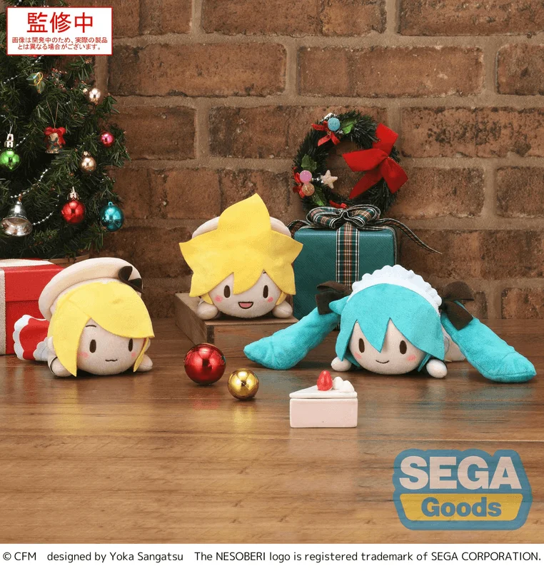 SEGA fuwa petit NESOBERI (Lay-Down) Hatsune Miku Series Plush Hatsune Miku ･ Kagamine Rin ･ Kagamine Len Christmas 2025 (EX) - Hatsune Miku