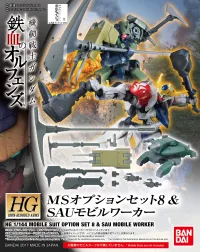 BANDAI HOBBY Orphans HG 1/144 MS Option Set 8 & Sau Mobile Worker - Mobile Suit Gundam: Iron-Blooded Orphans - photo 1