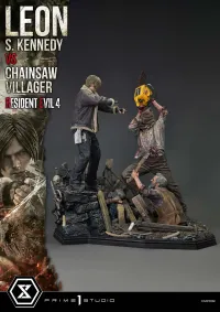 Prime 1 Studio Ultimate Premium Masterline Resident Evil 4 Leon S. Kennedy versus Chainsaw Villager Bonus Version - Video Games - photo 12