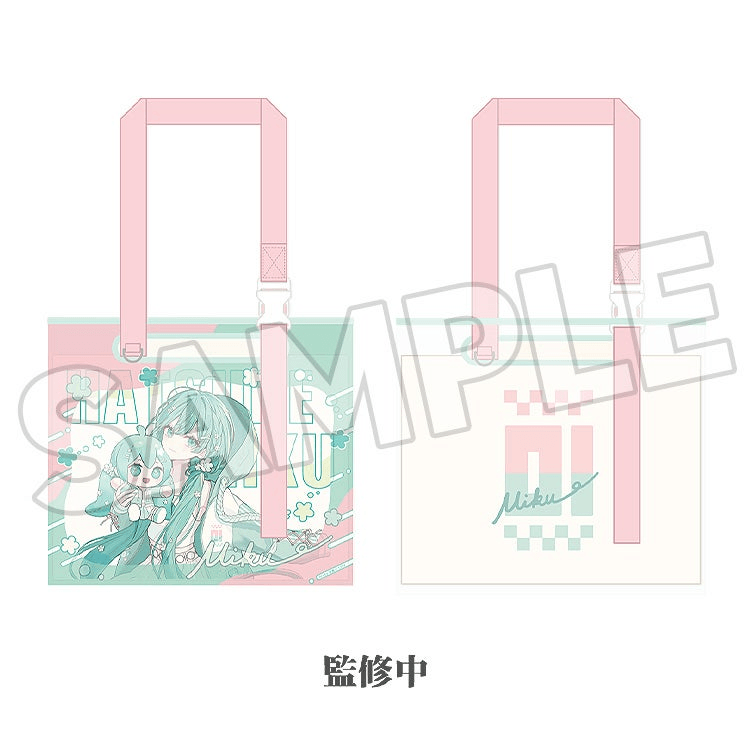 Hatsune Miku Miku Hug Series Clear Bag: Flower Ver.