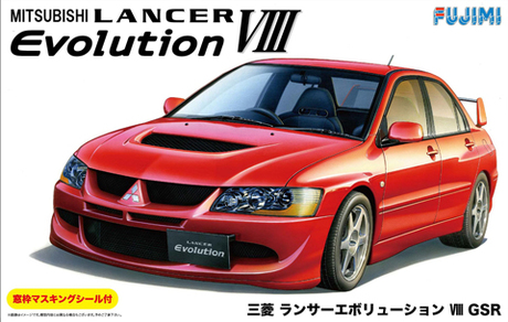 [ID-180] 1/24 Mitsubishi Lancer Evolution VIII GSR w/Window Frame Masking