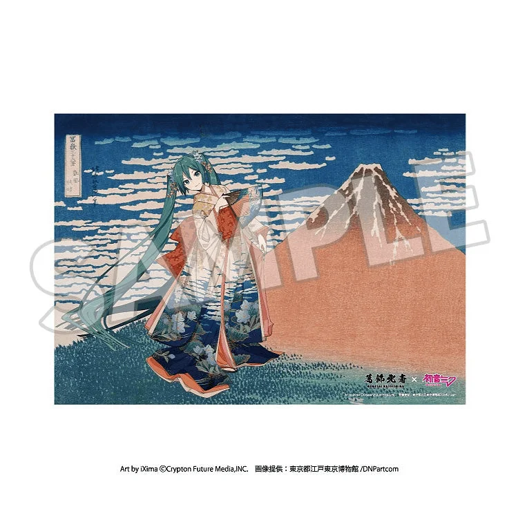 Presence CO., LTD. Serial Numbered A3 Acrylic Panel Thirty-six Views of Mount Fuji Fine Wind, Clear Morning - Hatsune Miku