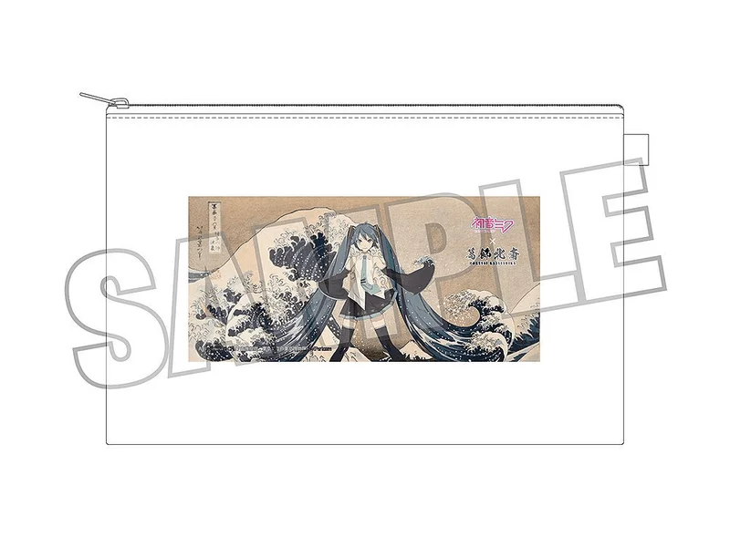 Presence CO., LTD. Hatsune Miku x Katsushika Hokusai iXima Pouch The Great Wave off Kanagawa - Hatsune Miku