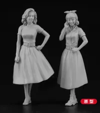 Hasegawa [FC10] 1:24 50’s AMERICAN GIRLS FIGURE (Two kits in the box) - Scale Kits - photo 4