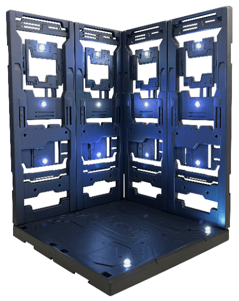 LED HANGER BASE (painted in blue-black)