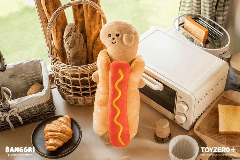 TOYZEROPLUS BANGGRI Bakery Series - 45cm Plush (Hot Dog Gingae) - Banggri