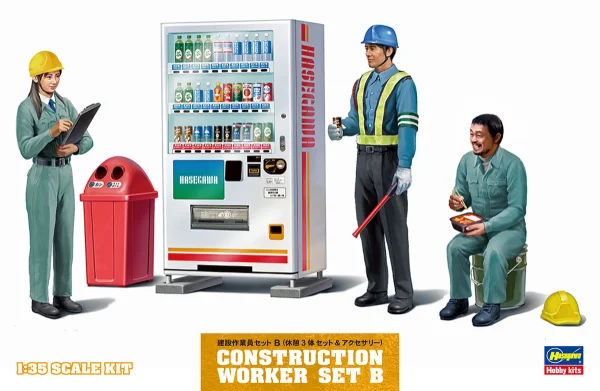 Hasegawa [WM06] 1:35 CONSTRUCTION WORKER SET B - Scale Kits
