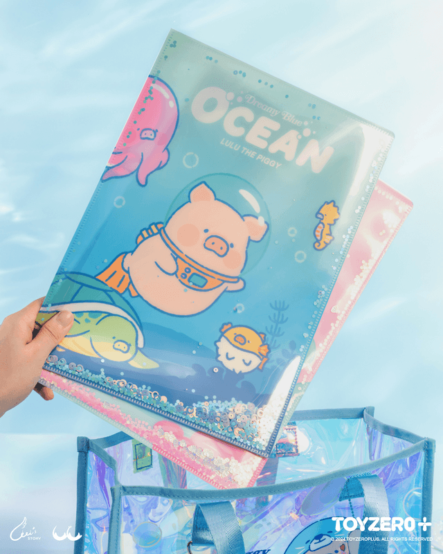 LuLu the Piggy Ocean - Glitter A4 Folder (Diver ver.)
