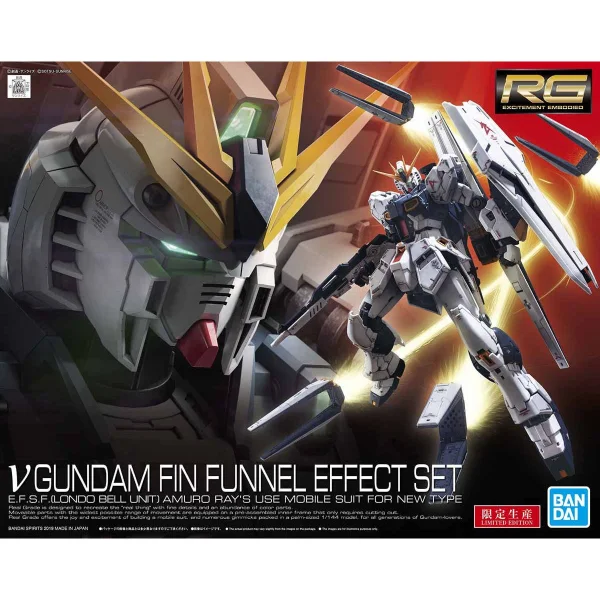 BANDAI HOBBY RG 1/144 Nu GUNDAM FIN FUNNEL EFFECT SET - Mobile Suit Gundam: Char's Counterattack