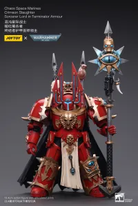 JOYTOY Chaos Space Marines Crimson Slaughter Sorcerer Lord in Terminator Armour - Warhammer 40K - photo 1