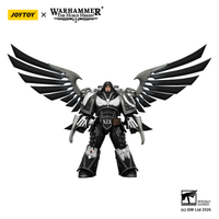 Raven Guard Corvus Corax, Primarch of the XIX Legion with artificer-crafted lightning talons, archaeotech pistols, and whip 7